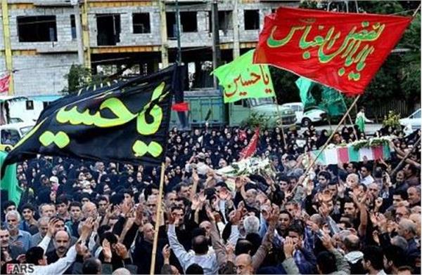 تشییع و خاکسپاری دو شهید گمنام در چابکسر