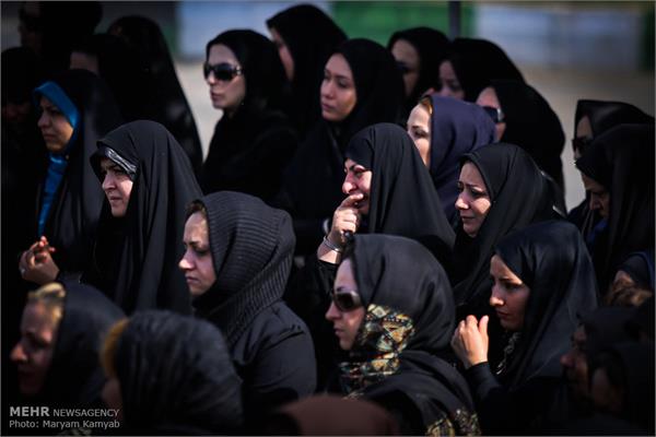 مراسم تشییع پیکر دو شهید گمنام در شهرک آسمان 19