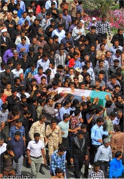 تشییع و خاکسپاری شهدای گمنام در دانشگاه جیرفت