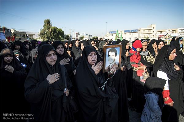 تشییع پیکر شهدای گمنام هشت سال دفاع مقدس در لامرد 9