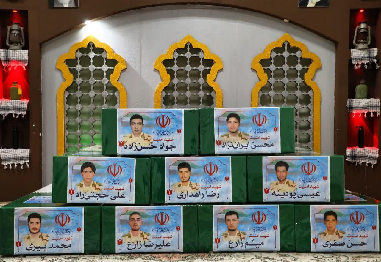 وداع با پیکر ۹ شهید مرزبان تازه تفحص شده در معراج شهدا - 4 بهمن 1403 2