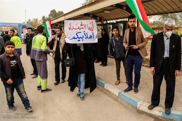 مراسم تشییع و تدفین دو شهید گمنام در دانشگاه پیام نور مرکز اهواز 3