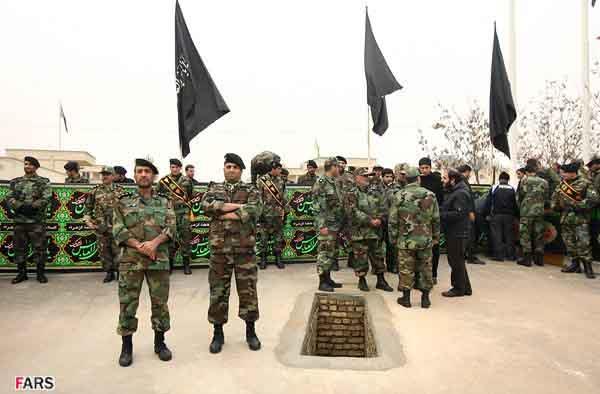 تشییع پیکر شهید گمنام در یگان‌ ویژه پاسداران ناجا