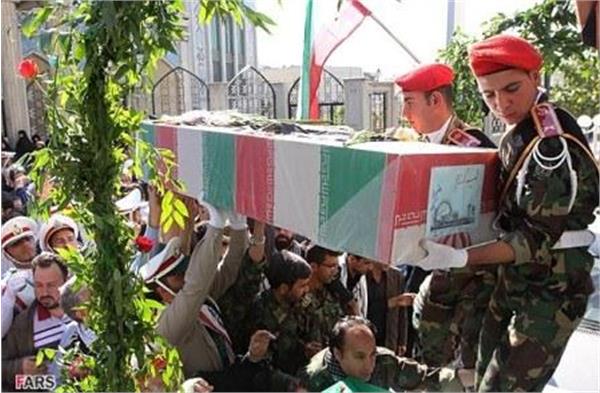 تشییع و خاکسپاری دوشهید گمنام در سازمان جغرافیایی