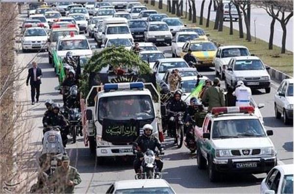 مراسم تشییع شهدای گمنام در قزوین