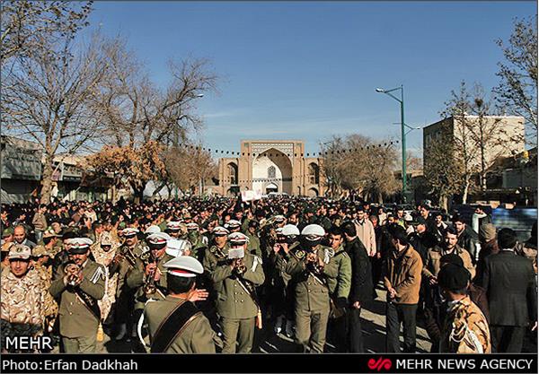 تشییع شهید گمنام در قزوین