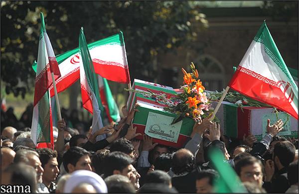 تشییع و خاکسپاری شهدای گمنام بوستان نهج البلاغه تهران-12/7/89