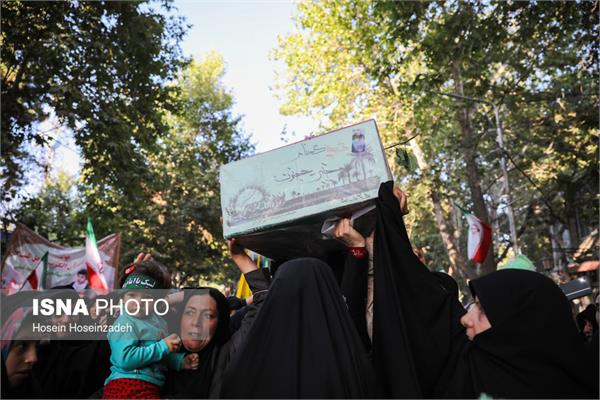 تشییع پیکر مطهر دو شهید گمنام در شاندیز 7