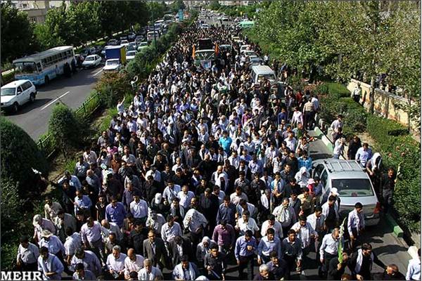 تشییع و خاکسپاری دو شهید گمنام در دانشگاه علامه طباطبایی