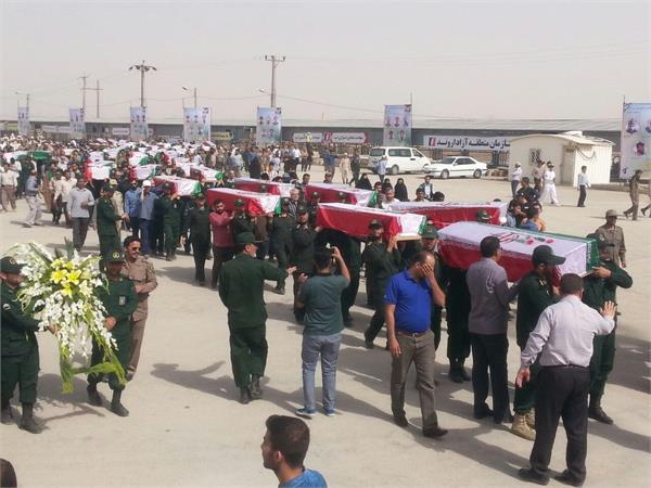 ورود پیکر مطهر ۵۵ شهید دفاع مقدس - شلمچه 45