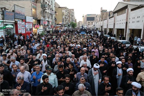 مراسم تشییع پیکر ۱۱۹ شهید تازه تفحص شده دفاع مقدس 14