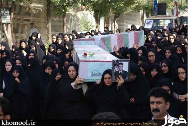 تشییع و خاکسپاری دو شهید گمنام در سمیرم و حنا(اصفهان)