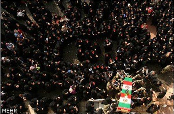 تشییع و خاکسپاری شهدای گمنام در شهرک کیانشهر تهران