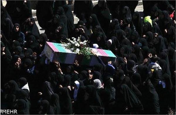 تشییع و خاکسپاری شهدای گمنام در شهر طرقبه استان خراسان رضوی