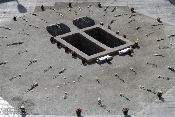 مراسم تشییع پیکر ۲ شهید گمنام در پایگاه هوایی شهید لشگری 14