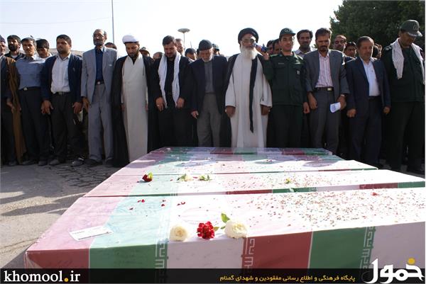 تشییع و خاکسپاری دو شهید گمنام در سمیرم و حنا(اصفهان)
