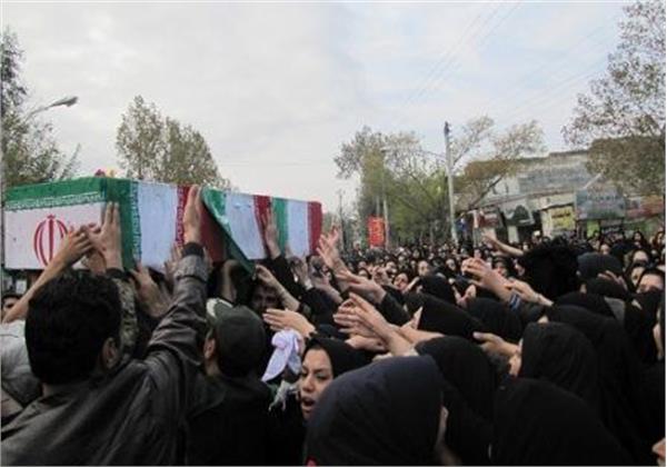 مراسم تشییع شهدای گمنام در گالیکش