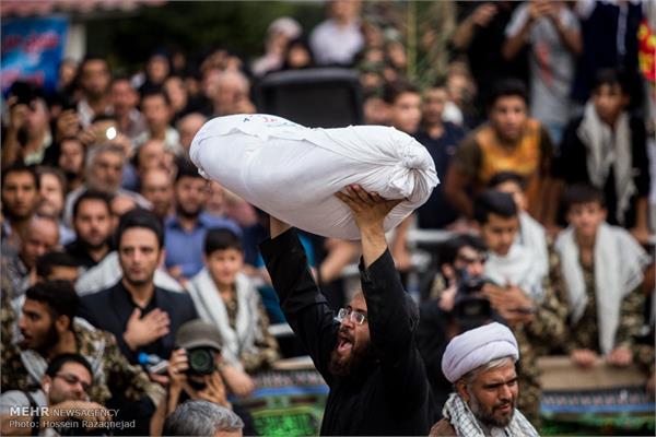 تشییع دو شهید گمنام در بوستان زمزم تهران 19