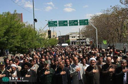 تشییع و خاکسپاری دو شهید گمنام در خوی