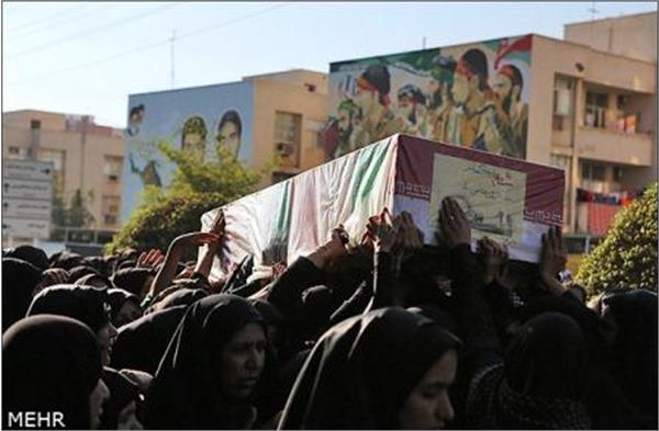 تشییع و تدفین شهدای گمنام در بندر عباس