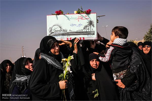 مراسم تشییع پیکر دو شهید گمنام در دانشکده شهید مطهری بسیج 9