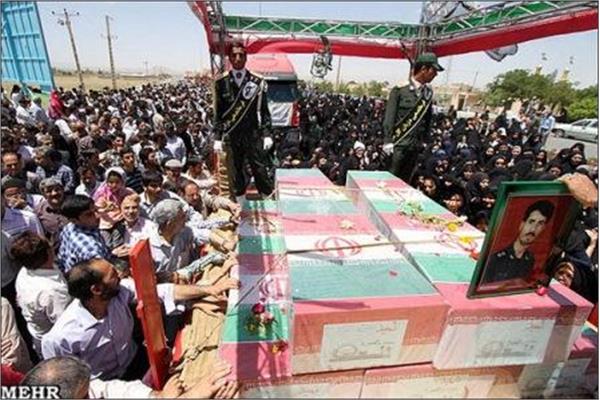 تشییع شهدای دوران دفاع مقدس در شهر خمین