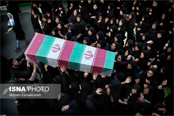 تشییع دو شهید گمنام در پارک نیلوفرآبی مشهد 12