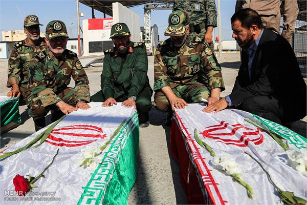 ورود پیکر ۴۸ شهید تازه تفحص شده دفاع مقدس از مرز شلمچه 3