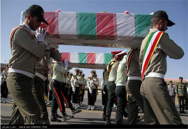 ورود پیکر پاک دو شهید دوران دفاع مقدس به بیرجند 1