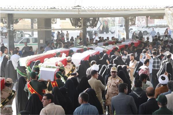 آئین استقبال از پیکرهای مطهر 35 شهید تازه تفحص شده در پایانه مرزی شهید سلیمانی مرز مهران - 5 مهر ماه 1403 8