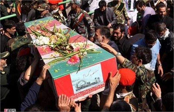 تشییع و خاکسپاری دوشهید گمنام در سازمان جغرافیایی