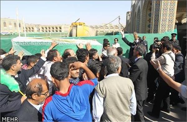 تشییع شهدا در حرم رضوی