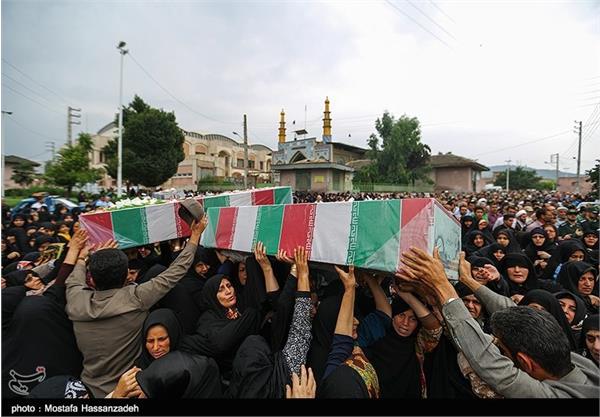 تشییع پیکر شش شهید گمنام دفاع مقدس در گرگان 14