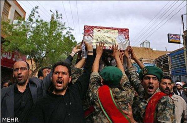 تشییع و خاکسپاری شهدای گمنام در اردکان یزد