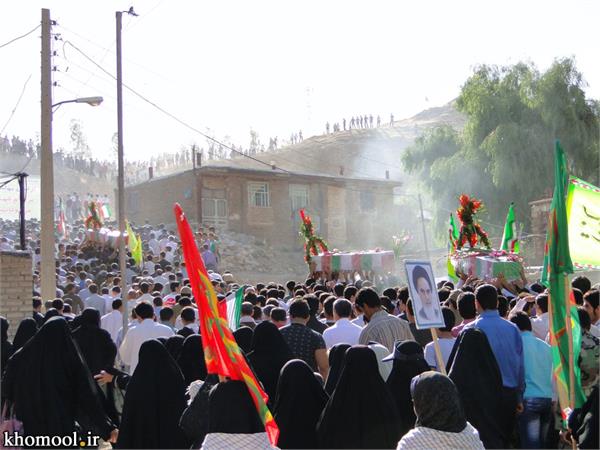 تشییع و خاکسپاری شهدای گمنام شهرستان دره شهر ایلام-19/7/89