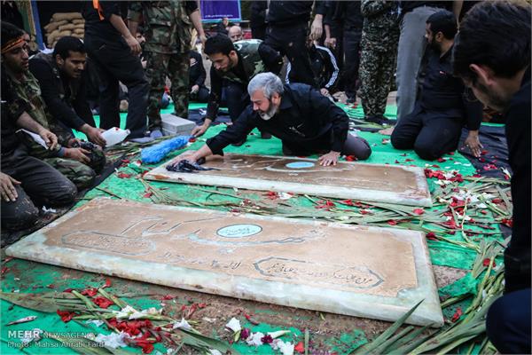 مراسم تشییع دو شهید گمنام در دانشگاه مالک اشتر 34