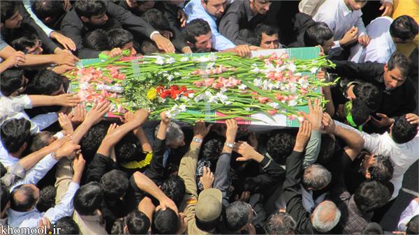 تشییع و خاکسپاری شهدای گمنام دانشگاه خلیج فارس بوشهر-27/2/89