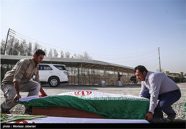 مراسم استقبال از ۷۸ شهید دوران دفاع مقدس در مرز شلمچه 20