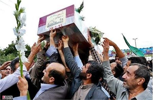 تشییع و خاکسپاری دو شهید گمنام در چابکسر