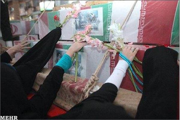 تشییع 96شهید دوران دفاع مقدس درشهر اهواز