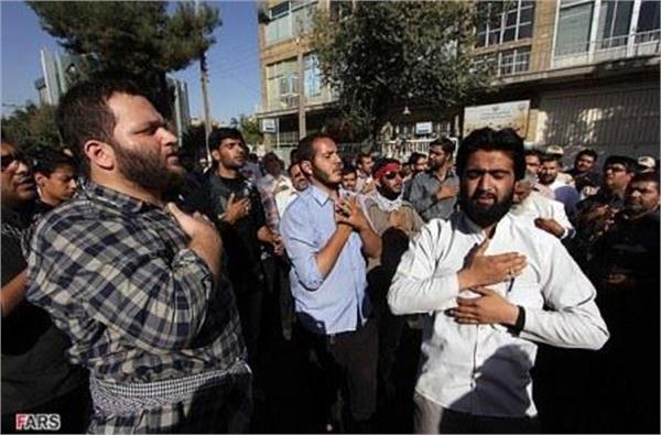 تشییع و خاکسپاری یک شهید گمنام در حوزه علمیه خواهران یزد