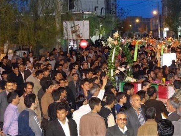 تشییع و خاکسپاری3شهید گمنام در شبستر