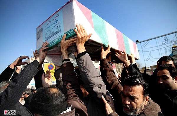 تشییع پیکر پاک شهدای گمنام دفاع مقدس در گلبهار مشهد