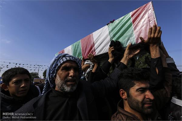 تشییع و تدفین پیکرهای مطهر ۲ شهید گمنام دفاع مقدس در خوزستان 15