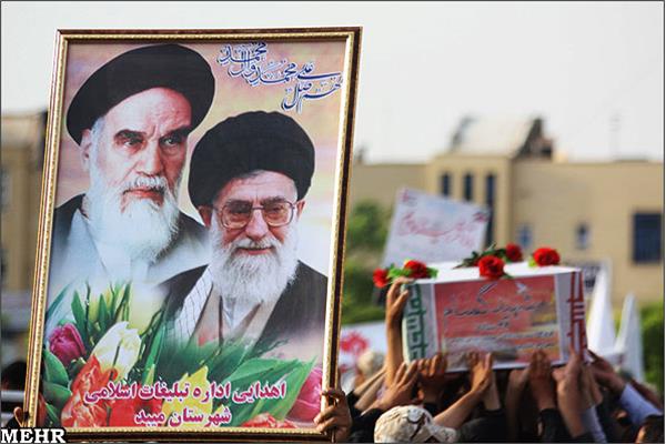 تشییع و خاکسپاری شهید گمنام در یزد