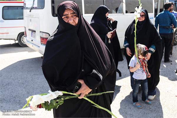 ورود پیکر ۴۸ شهید تازه تفحص شده دفاع مقدس از مرز شلمچه 27