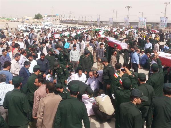 ورود پیکر مطهر ۵۵ شهید دفاع مقدس - شلمچه 55