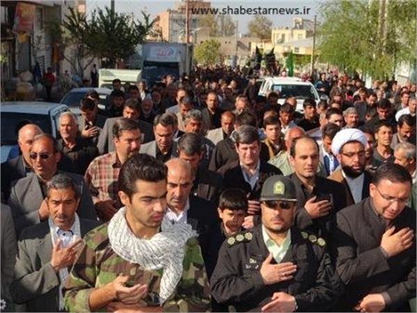 تشییع و خاکسپاری3شهید گمنام در شبستر