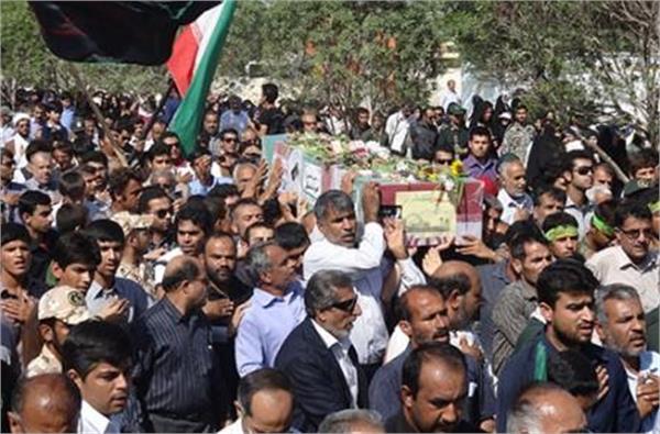 تشییع و خاکسپاری شهدای گمنام در اهرم تنگستان