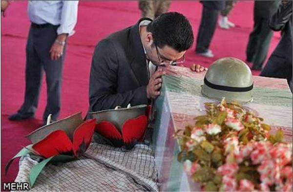 تشییع و خاکسپاری شهدای گمنام در شهر طرقبه استان خراسان رضوی